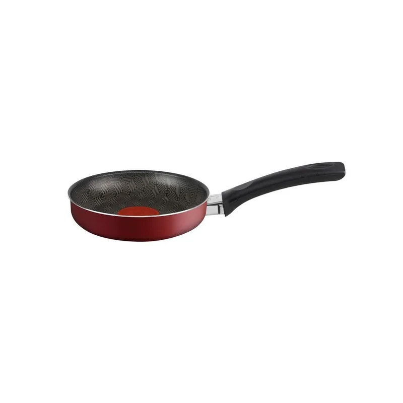 Frigideira Ovo Rochedo Facilita Vermelho 16cm com Antiaderente Resist: Reforçado com partículas minerais, Thermo-Sinal para Indicar o Momento Ideal de Iniciar o seu Preparo e Base Limpa Fácil