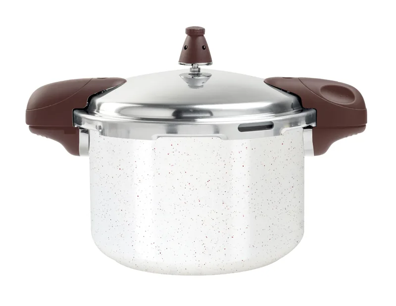 Brinox - Panela de Pressão 5,4L Antiaderente Ceramic Life Pressure com Fundo de Indução - Vanilla