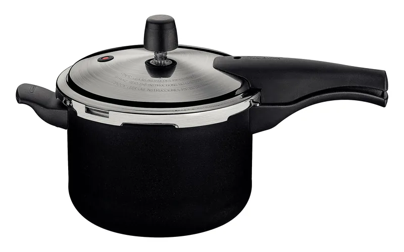 Panela de Pressão Tramontina Vancouver Effect em Alumínio com Revestimento Interno e Externo em Antiaderente Starflon Max Preto 20 cm 4,5 L