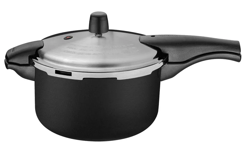 Panela de Pressão Tramontina Vancouver Effect em Alumínio com Revestimento Interno e Externo em Antiaderente Starflon Max Preto 24 cm 6 L