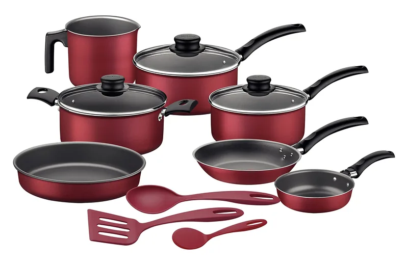 Kit para Cozinhar 10 Peças Turim Vermelho Tramontina - Panelas, Assadeiras e Utensílios