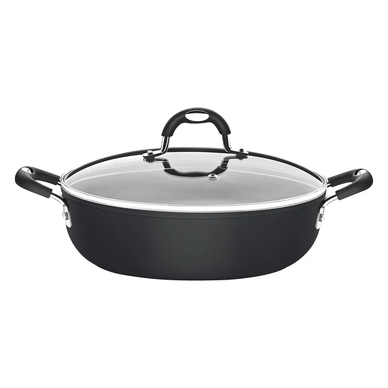 Arrozeira Tramontina Mônaco Induction Em Alumínio Com Revestimento Interno E Externo Antiaderente Starflon Premium Preto Com Tampa 28 Cm 4,2 L | Material resistente