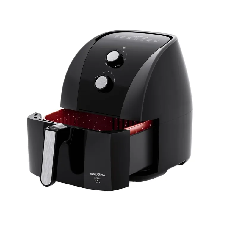 Fritadeira Air Fryer Britânia 5,5L 1500W BFR50 Redstone 220V